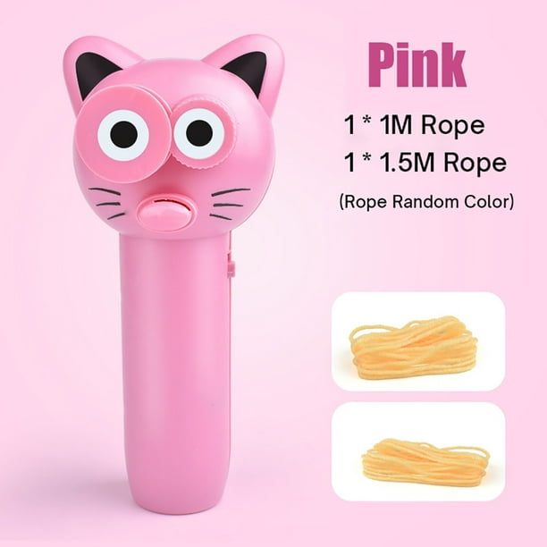 Rope Launcher Toys Zip String Stress Relieve Cat String Controller, Pink  Not Include Batteries