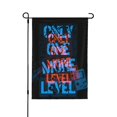 thumbnail image 1 of ZNDUO Game Mode Slogan Color Blue Pattern Garden Flag, 12.5"x18" Double Sided Polyester Flag for Garden Farmhouse Patio Home Decor, 1 of 8