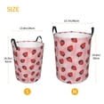 thumbnail image 2 of Lsque Strawberries pattern Laundry Hamper Basket, Tall Woven Rope Hamper Basket for Clothes, Lightweight Storage Basket, Collapsible Waterproof-Small, 2 of 8