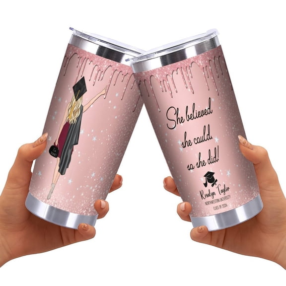 Personalized Graduation 20Oz Tumbler e, Class Of 2026, Graduation Gift For Her