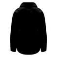thumbnail image 6 of Womens Trench Coats Lapel Button Down Peacoat with Belted Woolen Jackets Black XXXL, 6 of 7