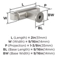 thumbnail image 5 of Amerock Balon 2 inch (51mm) Length Satin Nickel Cabinet Knob, 5 of 6