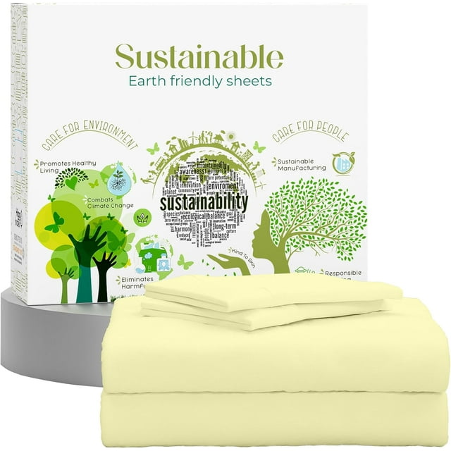 Pc Premium Queen Sheet Set ( Flat Fitted & Pillow Cases) Cotton Thread Count Cool Crisp & Breathable Queen Bed Sheet Set Deep Pocket Percale Sheets Light