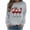 Gray, variant on Ecqkame Womens Crew Neck Sweatshirts Christmas Print Long Sleeve Casual Loose Pullover Top Holiday Daily Comfy Fit Sweatshirt Gray XL