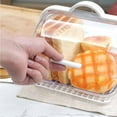 thumbnail image 6 of Clear Plastic Flip-Top Bread Cake Storage Box | 8.38x8.38x7.08 Inch Food Container with Secure Lid | Kitchen Pantry Organization for Baked Goods, 6 of 6