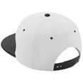 thumbnail image 3 of Daxton Classic Snapback Hat Old English Font Alphabet A to Z Flat Bill Visor Cap, White Black Hat, Black U, 3 of 3