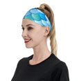 thumbnail image 5 of Sports Headbands Sweat Absorbing Breathable Hair Head Bands for Running Fitness Gym, Fish Scale Pattern, 5 of 7