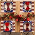 thumbnail image 3 of 4th of July Decorations, 4PC Placemats Independence Day Flag Placemats Home Kitchen Insulated Linen Western Placemats, 3 of 6