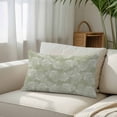 thumbnail image 3 of Sage Green Leaves Throw Pillow Cover, Pillowcase Protectors with Zipper, Breathable Decorative Lumbar Pillow Case Cover, Vintage Abstract Art Botanical Pillow Shams for Couch Sofa 16x24Inch, 3 of 8