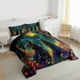 thumbnail image 3 of Manfei Halloween Witch Queen Comforter Set,Colorful Rustic Flower Bedding Sets,Galaxy Starry Sky Bedding Comforter Set For Girls,Breathable Home Decor Reversible,3 Pieces, 3 of 8