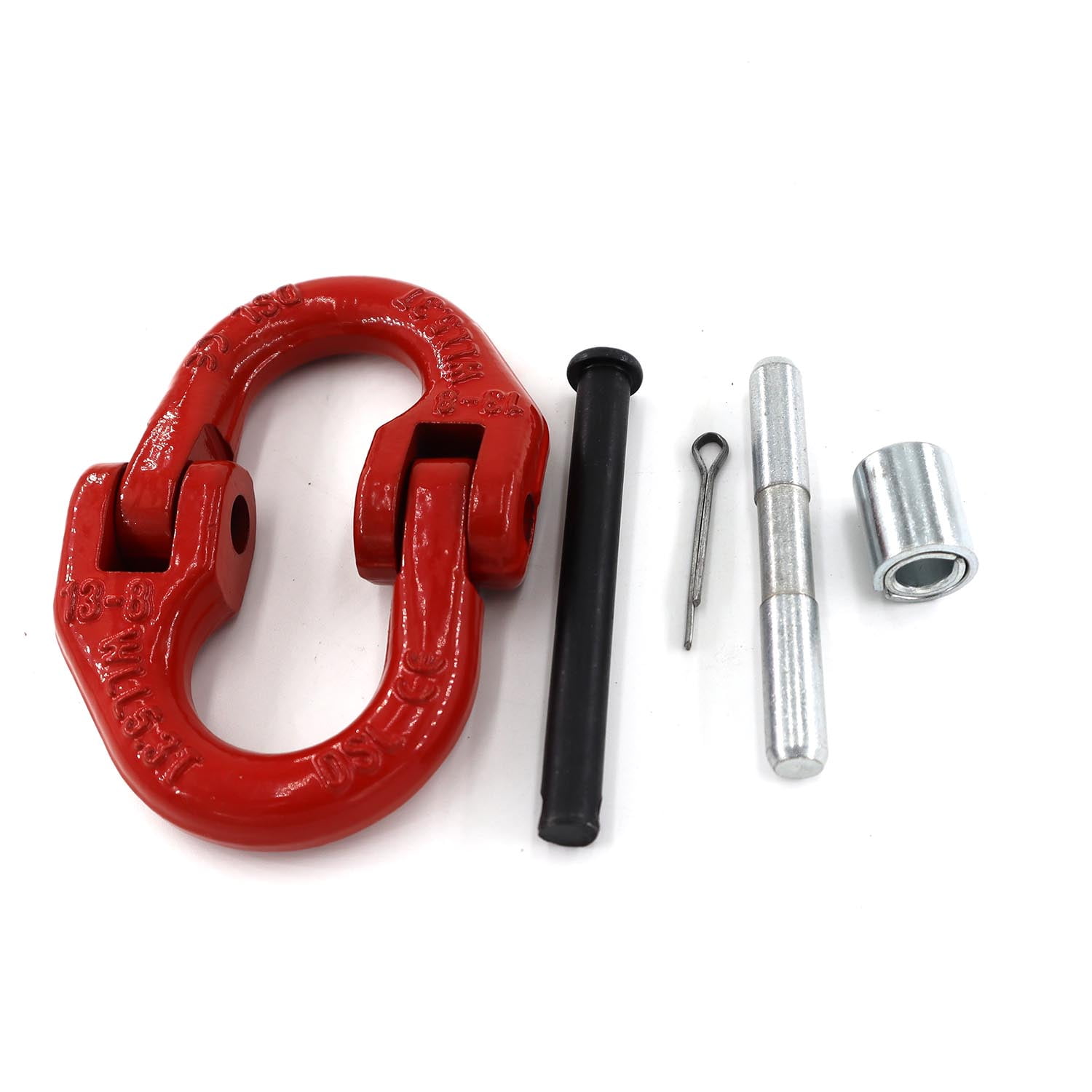 2-Pack Hammerlock Coupling Link 5.3T, 2 Assemble Options Industrial G80 Chain Connection Link 12000 lbs, Safety Chain Connector for Overhead Lifting, Towing, Chain Extending, and Rigging