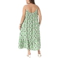 thumbnail image 3 of Agnes Orinda Women's Plus Size Easter Sundress Boho Print Dress Spaghetti Strap Swing Flowy Beach Summer Vacation Maxi Dresses with Pocket 2X Green, 3 of 6