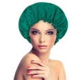 thumbnail image 1 of Satin Bonnet Sleeping Cap Double Layer Elasticated Trim Soft Night Hat for Woman, 1 of 2