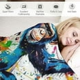 thumbnail image 3 of Sheronv Monkey Surfboard Paint Splattered Design Warm Lightweight Blanket Soft Fleece Blanket All Seasons Sofa Decor Cow Gifts - 3 Sizes 50x60in, 3 of 6