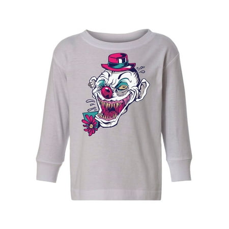 

Awkward Styles Halloween Toddler Long Sleeve Shirt Creepy Clown Kids T-Shirt