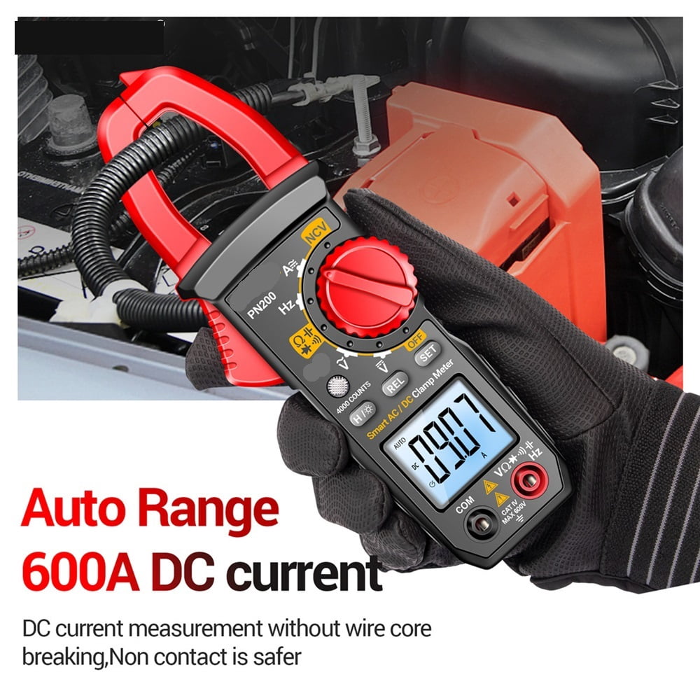 Voltage Tester Digital Clamp Meter LCD Screen with Backlit Professional NCV Ohm Test Car Capacitance ,High&Low Sensitivity