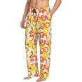 thumbnail image 2 of Uemuo Snake Pattern Men's Wide Leg Palazzo Lounge Pants with Pockets Light Weight Loose Comfy Casual Pajama Pants-Large, 2 of 9
