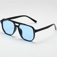 thumbnail image 3 of Gafas de sol Vintage para hombre y mujer, lentes de sol grandes, cuadradas, de marca de diseñador, Unisex, lentes negros, gafas de sol para hombre y mujer UV400, 3 of 3