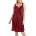thumbnail image 2 of EZI Nightgowns for Women - Soft & Breathable Satin Night Gowns for Adult Women - Medium to Plus Size Womens Sleep Shirts - Knee-Length Nightgown, 2 of 6