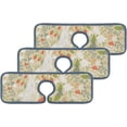thumbnail image 2 of 3Pcs SKYSONIC Faucet Absorbent MatEaster Rabbit and Hedgehog Washable Counter Drying Pads Behind Faucet, 2 of 7