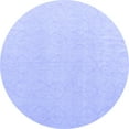 thumbnail image 1 of Ahgly Company Machine Washable Indoor Round Solid Blue Modern Area Rugs, 8' Round, 1 of 4