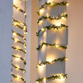 thumbnail image 1 of Guirnalda de luces solares con flores artificiales, 2m, 20 luces LED de glicina para fiesta, boda, jardín y habitación, 1 of 5