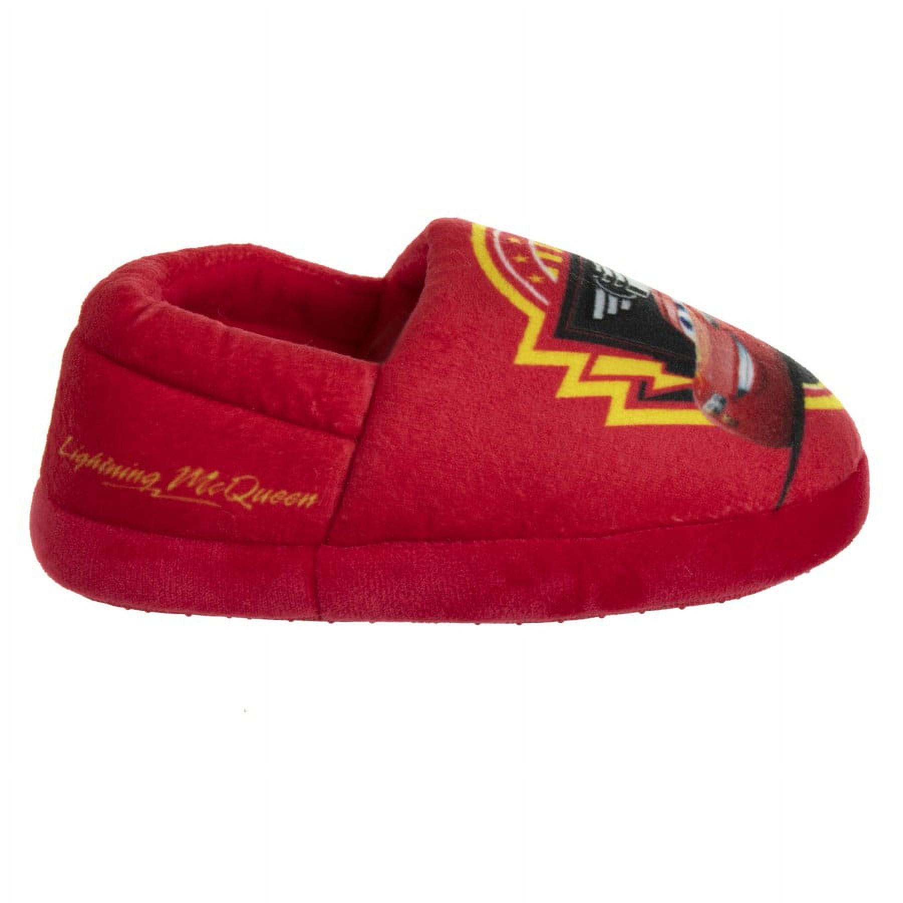 Disney Pixar Lightning McQueen Cars Dual Sizes Boys Slip-on Casual Slippers. (Toddler/Little Kids)