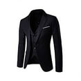 thumbnail image 3 of Rciityk Men's 3 Piece Slim Suit Business Set One Button Blazer Solid Jacket Vests with Pants Men Tuxedo Suit Set Wedding Partys Dress, 3 of 6