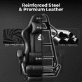 thumbnail image 7 of NEO CHAIR Video Gaming Chair with Footrest High Back Ergonomic Comfortable Office Computer Desk with Lumbar Support Height Adjustable with PU Leather Recliner for Adults Women Men (Black), 7 of 7