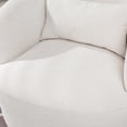 thumbnail image 4 of 34" Wide Beige Bouclé Swivel Barrel Accent Chairs, Set of 2 with Pillow, Modern Upholstered, 4 of 10