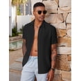 thumbnail image 5 of COOFANDY Men' Summer Beach Shirts, Short Sleeve Casual Button Down Shirts for Vacation Wedding,, 5 of 6