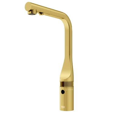 VIGO Jewel Touchless Sensor 15 in. Single Handle Pull-Out Kitchen Faucet in Matte Brushed Gold-VG02039MGS