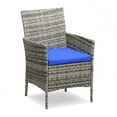 thumbnail image 6 of 3-Piece Rattan Patio Bistro Set, All-Weather PE Rattan Furniture with 2 Chairs & Coffee Table, Soft Cushions, Weather-Resistant for Balcony, Backyard, Porch, 6 of 7