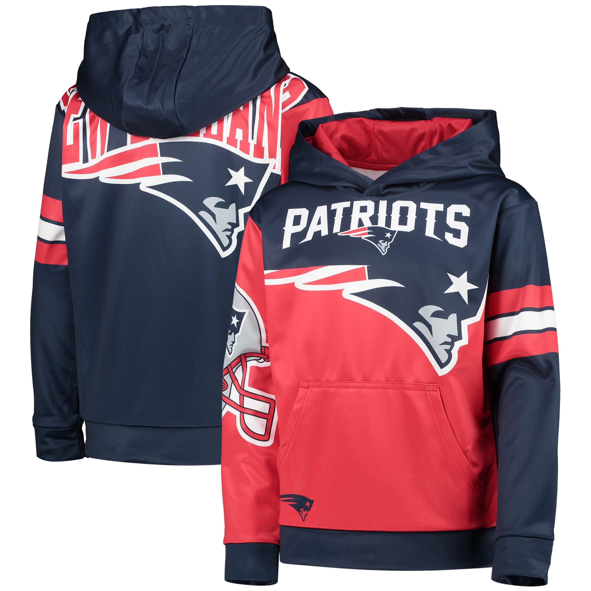 Winter Thicken Hoodie New England Patriot Fan Warm Sweatshirt Coat Zipper Jacket 
