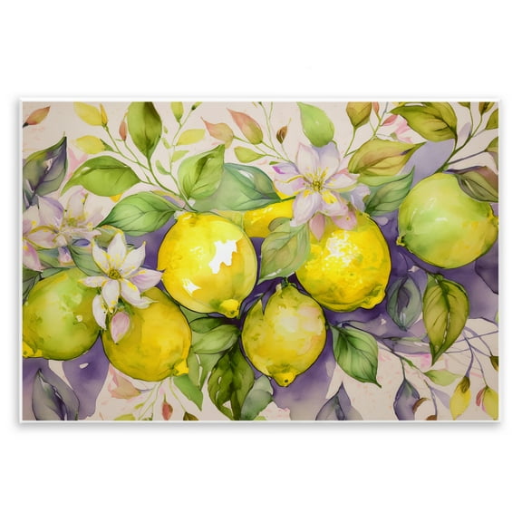 Stupell Industries Cottage Lemon Blooms Food & Beverage Painting Unframed Art Print Wall Art, 15 x 10