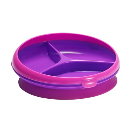 The First Years Inside Scoop Suction Sectioned Plate 1-Pack, Green/Blue