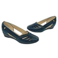 thumbnail image 1 of 017-23 Mocasin Casual con Tacon de 4 cm para Dama Mujer en color Azul Marino, Elaborado de Piel Vacuno. Cklass 017-23, 1 of 2