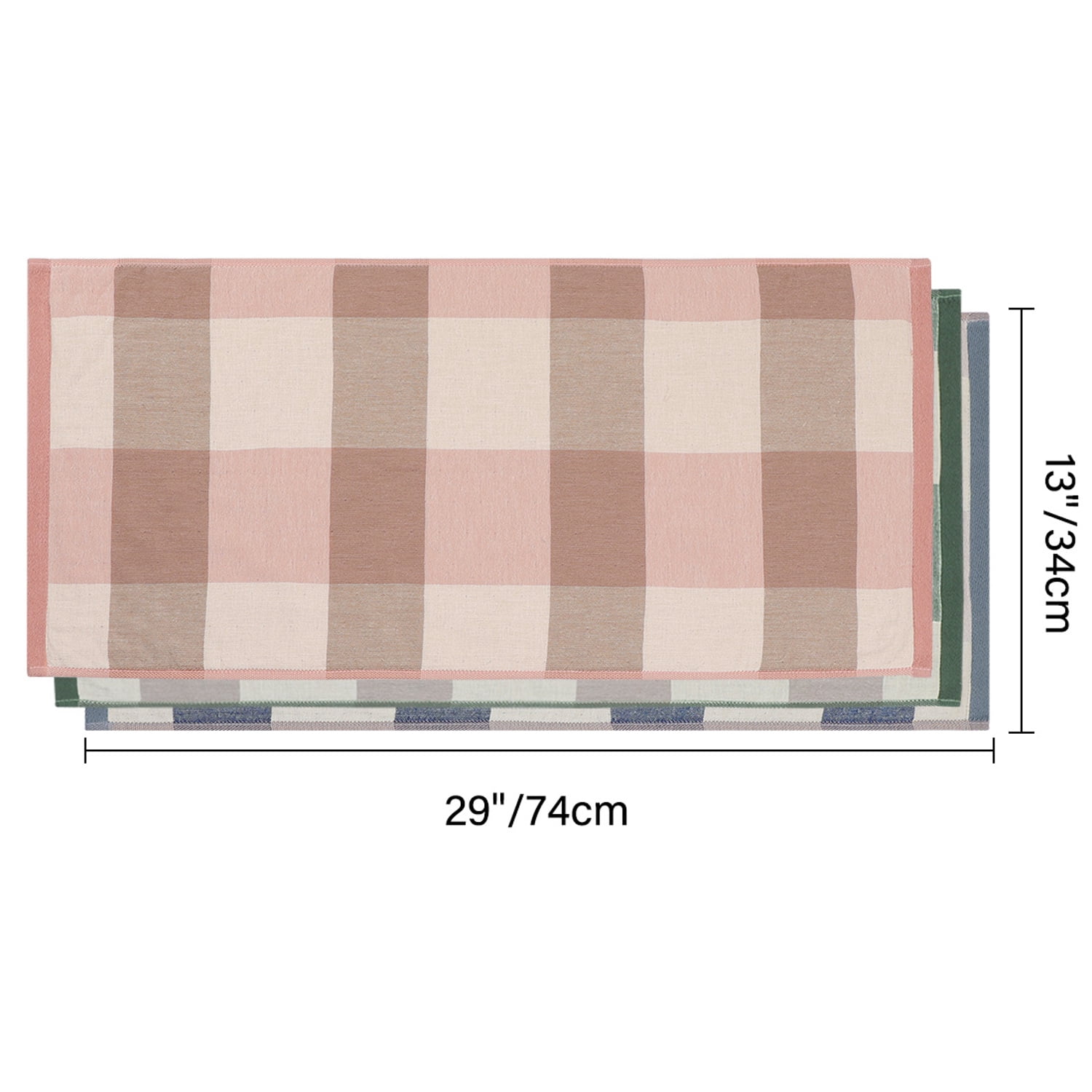 PiccoCasa 6Pcs Cotton Kitchen Dish Towel 13" x 29"  Mixed Color  Plaid