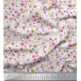 thumbnail image 1 of Soimoi Silk Fabric Leaves,Butterfly & Flower Floral Fabric Prints By Yard 42 Inch Wide, 1 of 1