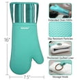 thumbnail image 2 of Alselo Manoplas De Silicona Para Horno Resistentes Al Calor, Guantes De Cocina Extralargos De 550 Grados, Agarraderas Para Ollas Con Impermeables Y Antideslizantes Para Hornear, Cocinar, Barbacoa, Mic, 2 of 5