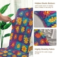 thumbnail image 5 of Yayeee 2 Pack Dining Chair Covers Stretch Parson Chairs Slipcovers Seat Protector, Colorful Checkered Daisy, 5 of 6