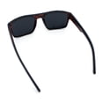 thumbnail image 5 of SA106 Wraparound Sport Sunglasses for Men UV400 Lightweight Rectangular Matte Tortoise Frame - Black Lens, 5 of 6