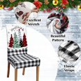thumbnail image 3 of Touchbetter 6 Pcs Christmas Dining Chair Covers Removable Washable Stretch Slipcovers for Xmas Restaurant Farmhouse Kitchen Hotel Decor Supplies(Classic Style), 3 of 6