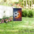 thumbnail image 2 of MKHERT Soccer Ball Garden Flag Banner Decorative Flag for Wedding Home Outdoor Garden Decor 12x18 inch, 2 of 2