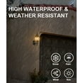 thumbnail image 6 of 2-Pack Outdoor Wall Lantern Waterproof Exterior Wall Sconce Light Matte Black, 6 of 7