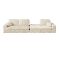 thumbnail image 4 of Newest 114.5" 2-in-1 Reversible Chaise Modular Sofa in Corduroy for Multi-Functional Space, Beige, 4 of 4