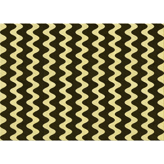 Ahgly Company Indoor Rectangle Patterned Metallic Gold Area Rugs, 5' x 8'