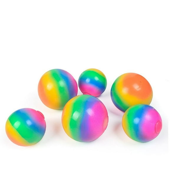 PEACH 1pc Arc-en-Ciel Boule de Stress Géante pour les Adultes et les Enfants Jumbo Ball Réduire Fidget Jouet Anti-Stress Balle Sensorielle Presser Jouet