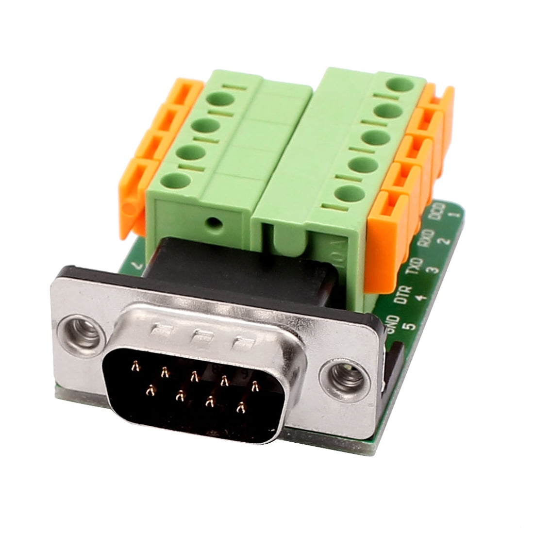 DB9 Male Signals Breakout Board Screw terminal connector Serial Port 