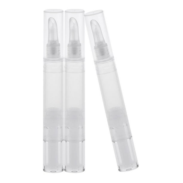 3 Piezas 5ml de Torcedura Tubo Vacío de Maquillaje de Aceite de Lápiz de Labios Cabeza de Silicón Sunnimix Vacie la pluma de la torcedura